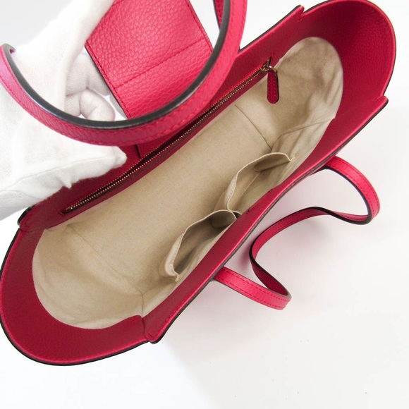 Gucci Swing 354408 Leather Tote Bag Pink - Picture 8 of 10